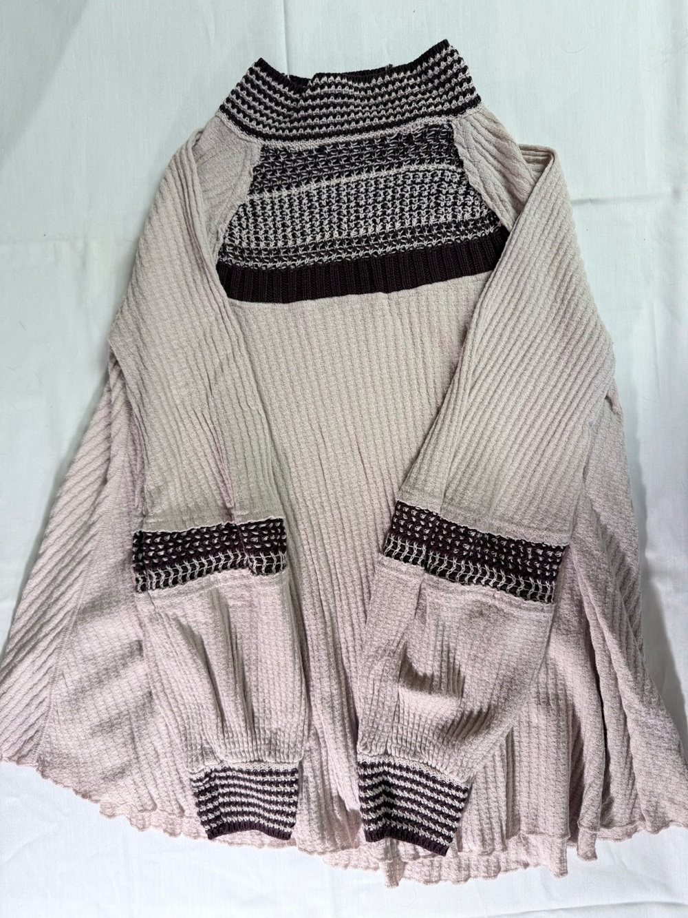 Free People Light Pink Cowl Neck Flow Top